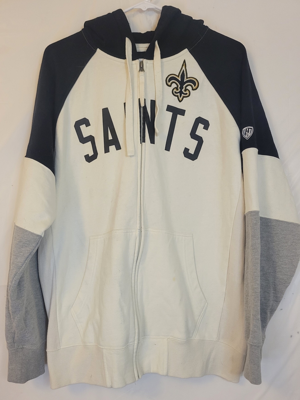Saints Full-Zip Hoodie - White/Navy/Grey